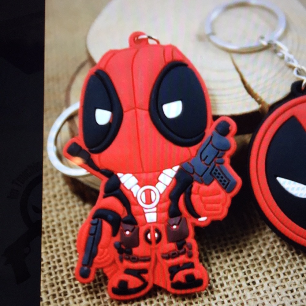 Deadpool Double Side Soft Rubber Keychain/New